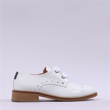 Marco Moreo Maura Toe Cap Ribbon Lace - White Patent